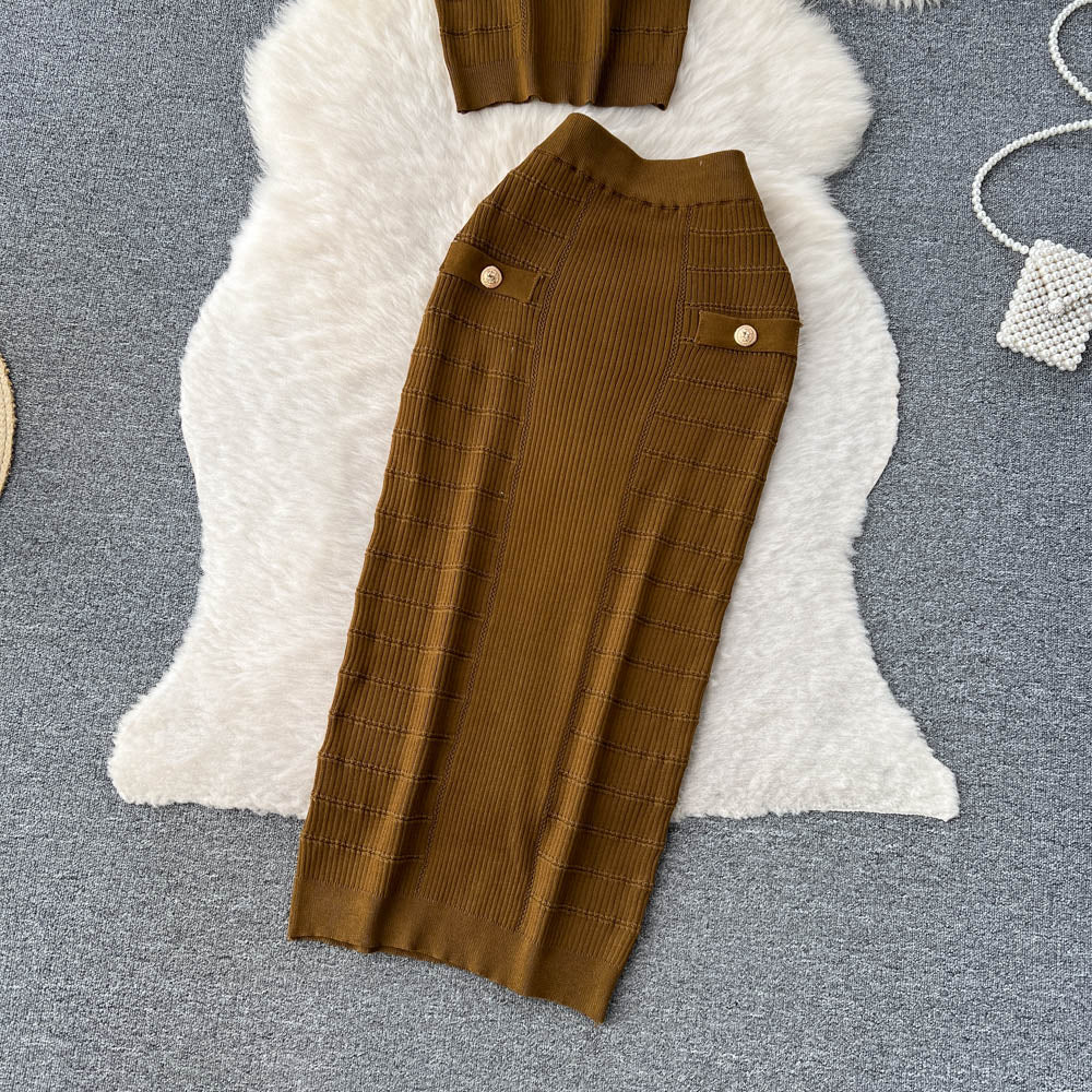 Conjunto Duas Peças Sem Manga Saia Midi Valentina