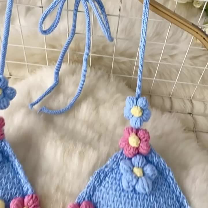 Conjunto Cropped Alça Fina Amarracao Short Tricot Kerolyn