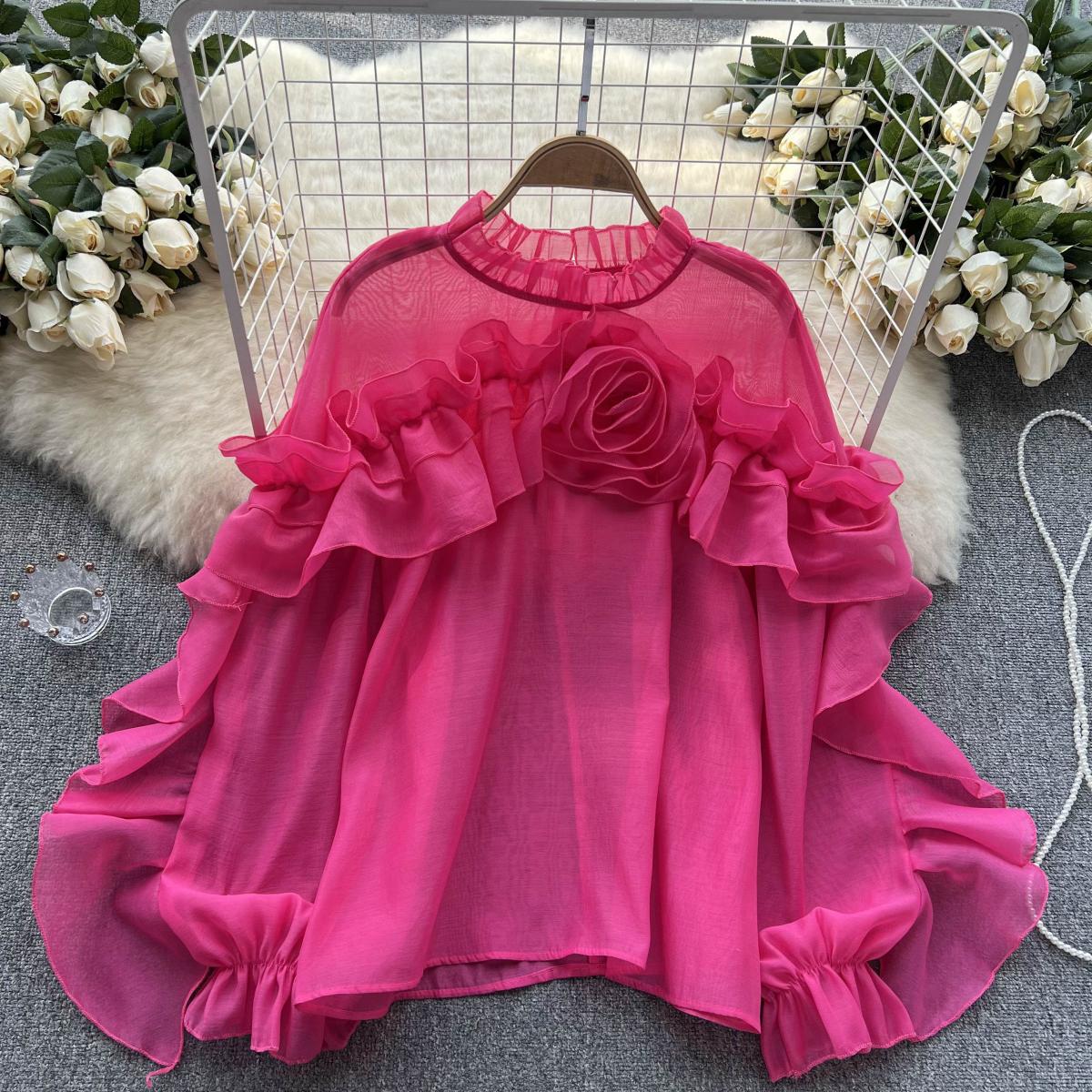 Blusa Manga Bufante Babado Bianca