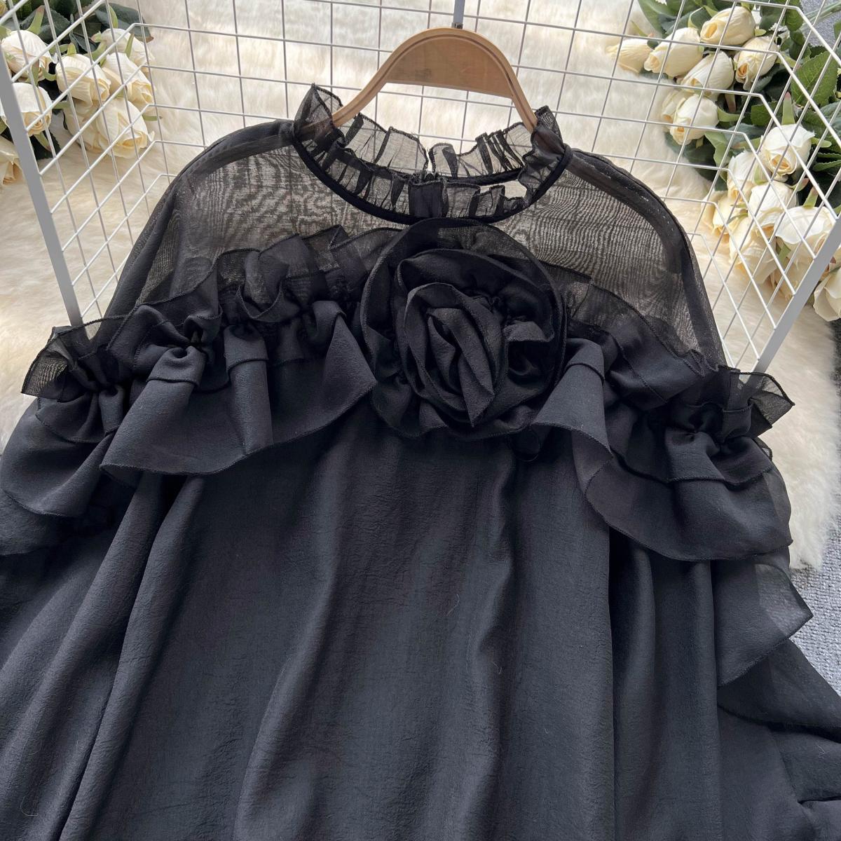 Blusa Manga Bufante Babado Bianca