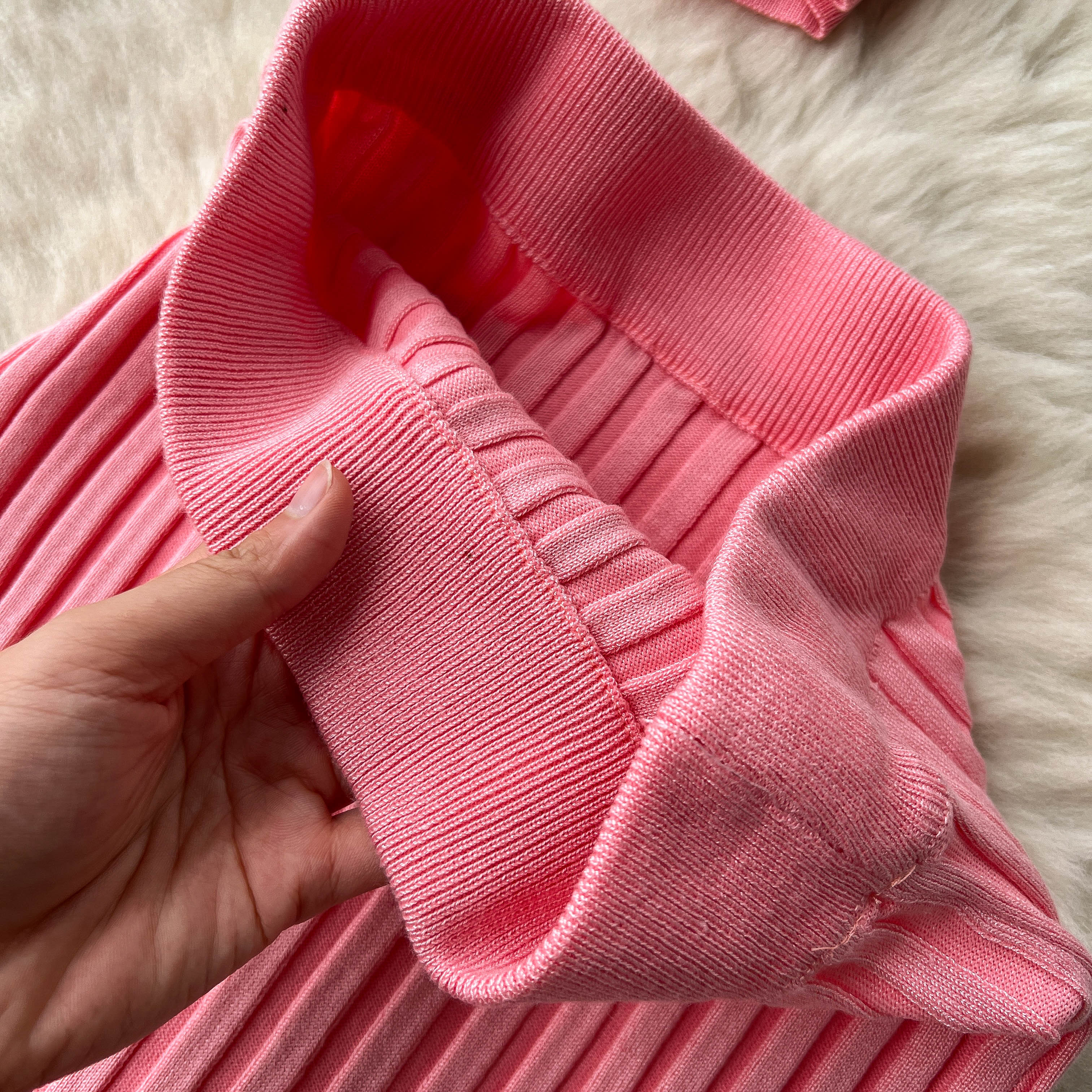 Conjunto Cropped Manga Curta Saia Midi Luna